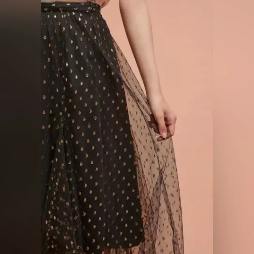 Anthropologie Zelda Metallic Tulle Maxi Skirt by Eva Franco NWOT - Picture 3 of 12